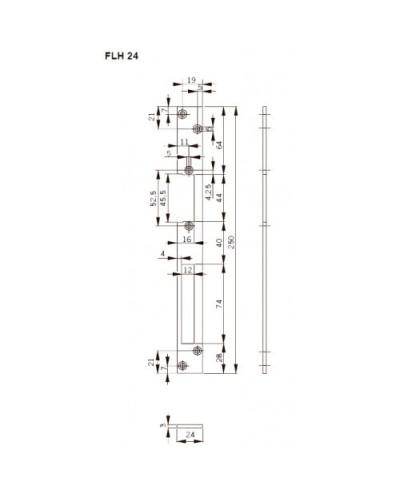 FLH24. Запорная планка длинная. dormakaba в Хабаровске