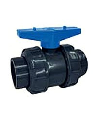 Ecoplast кран шаровый d25 (уплотнение TPV, остальное EPDM) с муфтовым окончанием (49447). Кран шаровый. Экопласт в Хабаровске