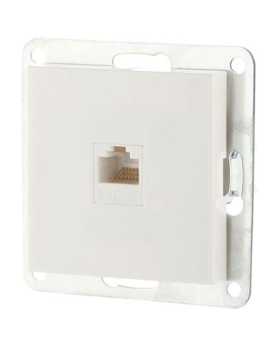 Розетка RJ-45 кат.5е с накладкой, белый LK80 (846104-1). Розетка компьютерная. Экопласт в Хабаровске
