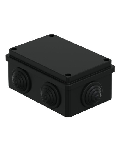 Коробка JBS120 120х80х50, 6 вых., IP55, черная (44008BL-1). Коробка монтажная. Экопласт в Хабаровске