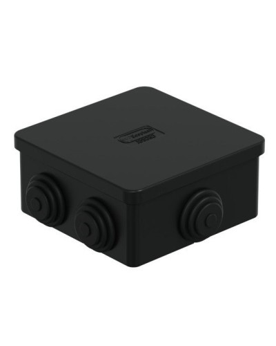 Коробка JBS080 85х85х40, 6 вых, IP44, черная (44006BL-1). Коробка монтажная. Экопласт в Хабаровске