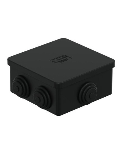 Коробка JBS080 85х85х50, 6 вых., IP44, чёрная (44066BL-1). Коробка монтажная. Экопласт в Хабаровске