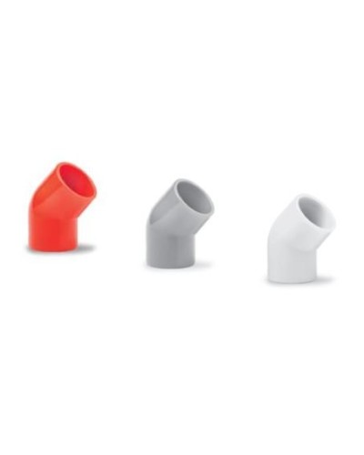 Ecoplast поворот 45гр., для аспирационной системы D25, АБС, белый (10 шт) (49225-10W). Поворот для аспирационной системы. Экопласт в Хабаровске