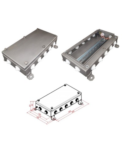 КМ IP55-1530, 14 вводов, нержавейка. Коробка монтажная электротехническая. Гефест в Хабаровске
