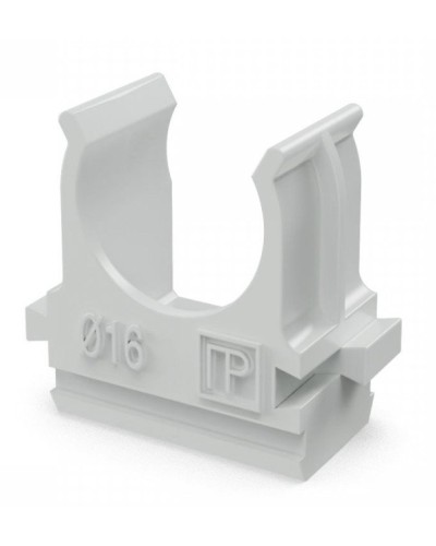 Крепеж-клипса для труб АБС-пластик в п/э D16 (100 шт) (PR.02616). Крепление для труб ПВХ. Промрукав в Хабаровске