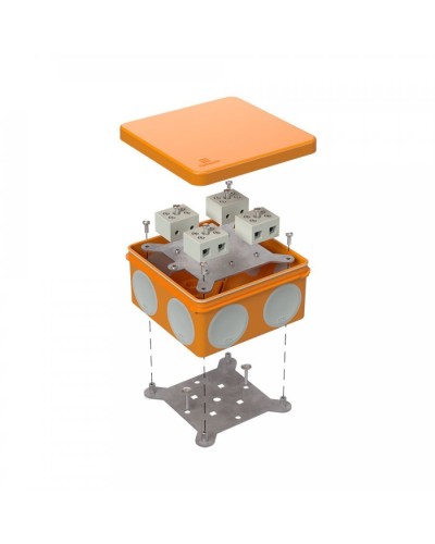 Коробка огнестойкая 100х100х50 (60-0300-FR10.0-8). Коробка огнестойкая для открытой установки. Промрукав в Хабаровске