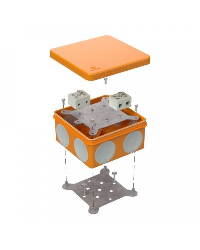 Коробка огнестойкая 60-0300-FR2.5-4 Е15-Е120 100х100х50. Коробка огнестойкая для открытой установки. Промрукав в Хабаровске