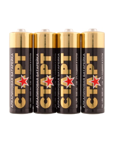 СТАРТ LR6-SH4-BOX (1,5 В, AA, LR6), упак. 4 шт.. Алкалиновые батарейки. СТАРТ в Хабаровске