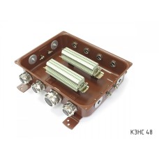 КЗНС-48 УХЛ 1,5 IP65 латунный ввод  (zeta30350). Клеммная коробка с наборными зажимами. ЗЭТА