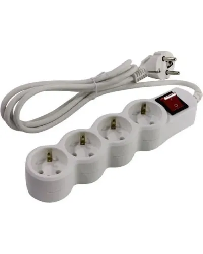 SP4W-130. Сетевой фильтр 4 розетки, 3м, белый. 5bites в Хабаровске