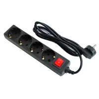 SP4B-230. Сетевой фильтр 4 розетки, 3м черный. 5bites