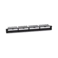 PL-24-KJ-RJ45-Cat.6a-180T (11832c): Патч-панель 19" (1U), 24 порта RJ-45, категория 6a, с задним кабельным организатором