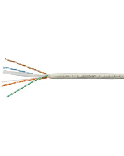 UTP-4P-Cat.6-SOLID-GY (7178c). Кабель «витая пара» (LAN) для структурированных систем связи. CABEUS в Хабаровске