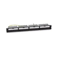 PL-24-KJ-RJ45-Cat.6-SH-180T (11833c): Патч-панель 19" (1U), 24 порта RJ-45, категория 6, полностью экранированная