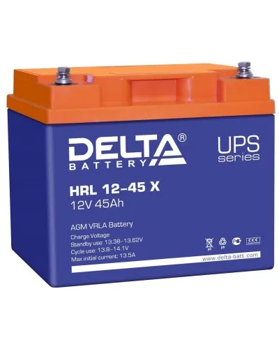 Delta HRL 12-45 X. Аккумулятор герметичный свинцово-кислотный. Delta в Хабаровске