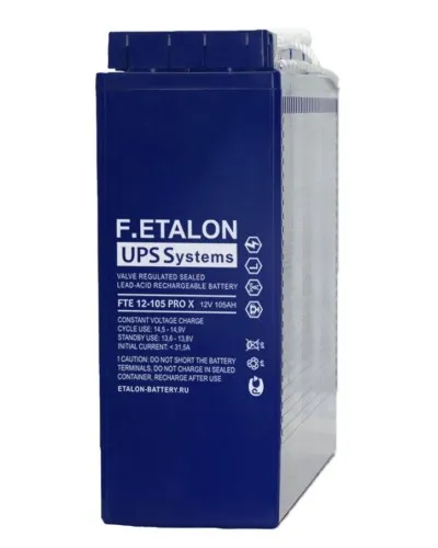 F.ETALON FTE 12-105 PRO X. Аккумулятор герметичный свинцово-кислотный. ETALON в Хабаровске