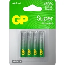 GP Super Alkaline 15A AA (GP 15AA21-2CRSBC4), упак. 4 шт. БЛИСТЕР. Алкалиновые батарейки. GP Batteries