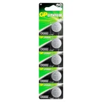 GP Lithium CR2032 (GP CR2032-2C5 100/2000), упак. 5 шт. БЛИСТЕР. Литиевые дисковые батарейки. GP Batteries