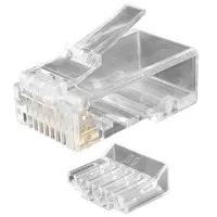 PLUG-8P8C-UV-C6-100 (100 шт). Разъем RJ-45. Hyperline