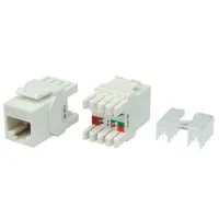 KJ8-8P8C-C5e-180-WH. Вставка Keystone Jack RJ-45. Hyperline