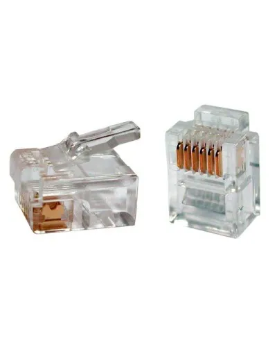 PLUG-6P6C-P-C2-100 (100 шт). Разъем RJ-12. Hyperline в Хабаровске