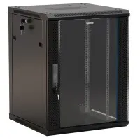 TWB-FC-1566-GP-RAL9004. Шкаф телекоммуникационный 19 настенный 15U. Hyperline