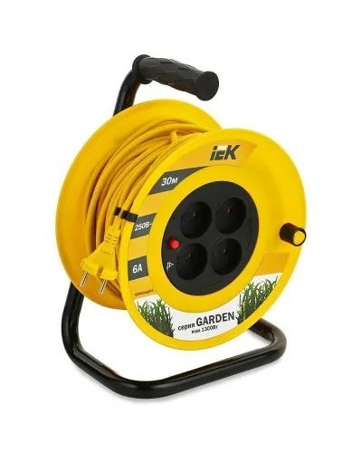 УК30 4 места, 30м (WKP23-06-04-30). Удлинитель на катушке Garden. IEK в Хабаровске