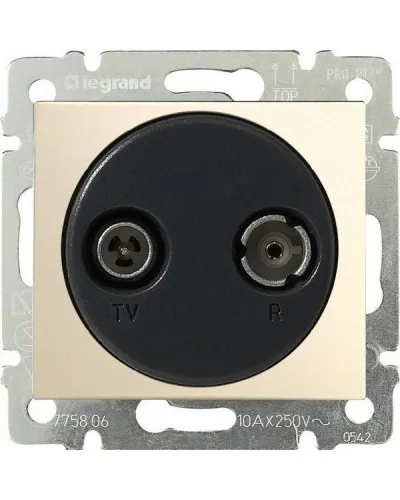 Розетка Valena TV/FM, концевая, слоновая кость (774333). Розетка. LegranD в Хабаровске