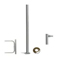 PERCo-BH02 2-15 с крышкой. Стойка с отверстием под стопорный механизм поворотной секции и с 2-мя отверстиями для крепления патрубков на стороне, противоположной створке. PERCo