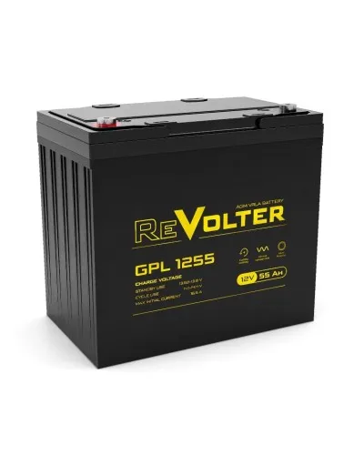 Revolter GPL 1255. Аккумулятор автомобильный герметичный свинцово-кислотный. Revolter в Хабаровске