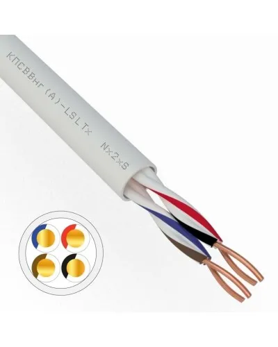 КПСВВнг(А)-LSLTx 2х2х0,5 REXANT (01-4875). Кабель для систем передачи данных пониженной пожароопасности c низким дымо- и газовыделением, с низкой токсичностью продуктов горения. Rexant в Хабаровске
