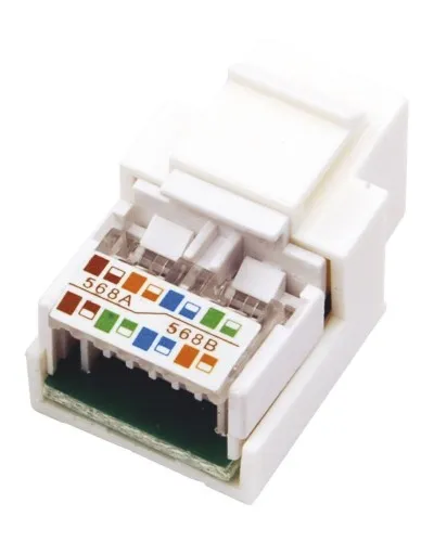 Модуль Keystone Jack RJ-45(8P8C), UTP, CAT 5e, тип 180 градусов, белый REXANT (03-1011). Модуль Keystone Jack. Rexant в Хабаровске