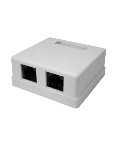 Розетка настенная RJ-45, 8P8C, Cat.5e, 2 порта UTP (10-0309): Компьютерная розетка в Хабаровске