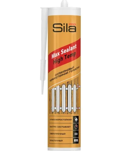 Герметик Sila PRO Max Sealant, High Temp, термостойкий, 280 мл. Герметик силиконовый термостойкий, красный. Sila в Хабаровске