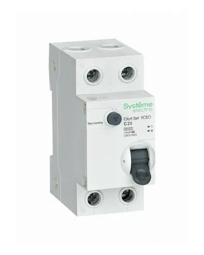 City9 Set 1P+N С 25А 4.5kA 10мА A 230В (C9D51625). Автоматический выключатель дифференциального тока. Systeme Electric в Хабаровске