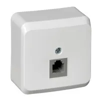Этюд розетка RJ11 1-местная, о/у, белый (TELA-001B). Розетка телефонная. Systeme Electric