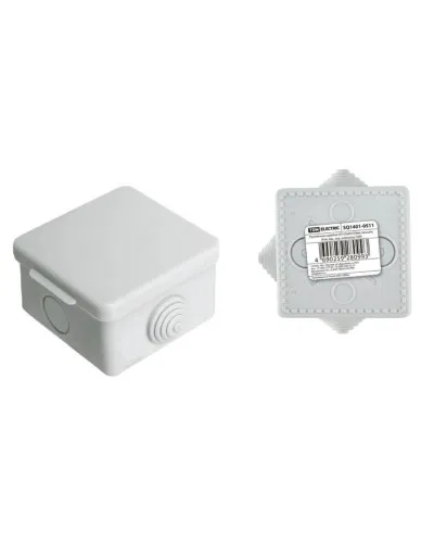 Коробка ОП 65х65х50мм, крышка, IP54, 4вх (SQ1401-0511). Распаячная коробка. TDM ЕLECTRIC в Хабаровске