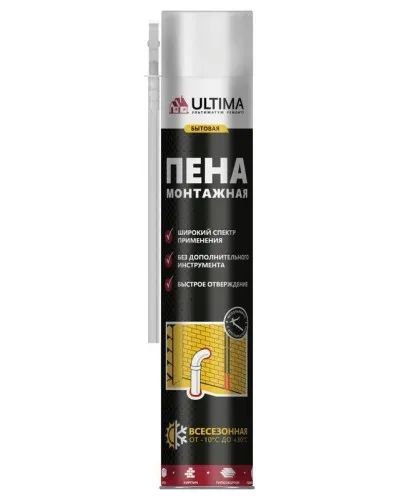 Пена монтажная бытовая ULTIMA, всесезонная, 700 мл: Пена монтажная в Хабаровске