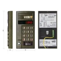 БВД-343RTCPL. Вызывная панель цветная. VIZIT