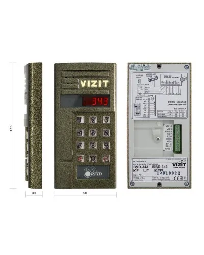 БВД-343FCPL. Вызывная панель цветная. VIZIT в Хабаровске
