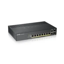 GS1920-8HPV2-EU0101F. Гибридный Smart коммутатор PoE+. ZYXEL