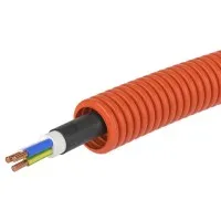 Труба ПНД D20 + ВВГнг(А)-LS 3х2,5 (ГОСТ+) (7S920100). Гофрошланг с кабелем. ДКС