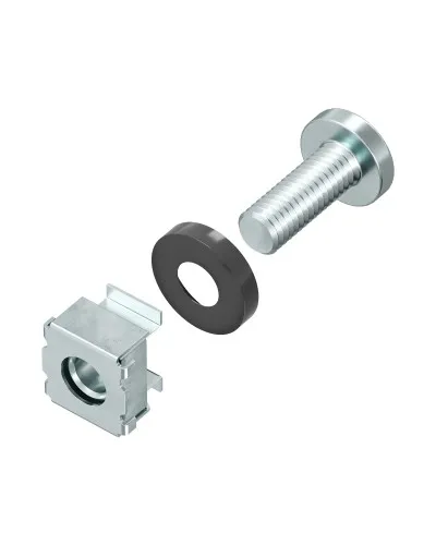 Комплект крепежный - винт, шайба, гайка для напольных 19 IT-корпусов CQE (50 шт) (R5CNS50). Комплект крепежный для напольных 19 IT-корпусов. ДКС в Хабаровске