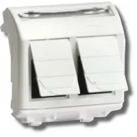 Розетка RJ-45 Brava 2 модуля белая (76459B): Розетка компьютерная с двумя разъёмами