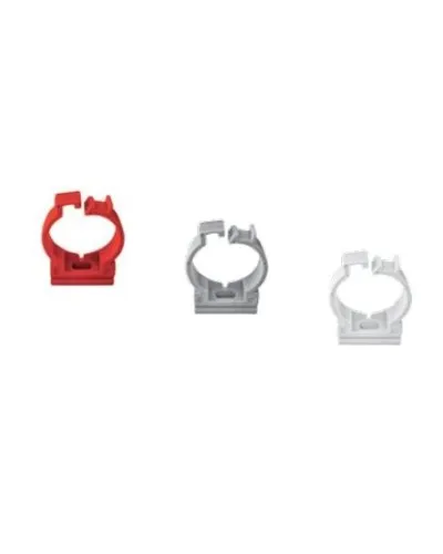 Ecoplast держатель с защелкой для труб D25, АБС, красный (50 шт) (49625-50). Держатель с защелкой для аспирационной системы. Экопласт в Хабаровске