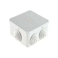 Коробка JBS070 70х70х40, 6 вых., IP44, белая (44056W-1). Коробка монтажная. Экопласт
