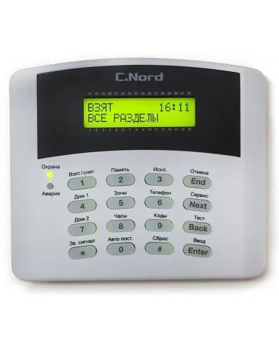 K16-LCD. Проводная клавиатура для контрольных панелей серии Норд, Hunter, Captain. Си-Норд в Хабаровске